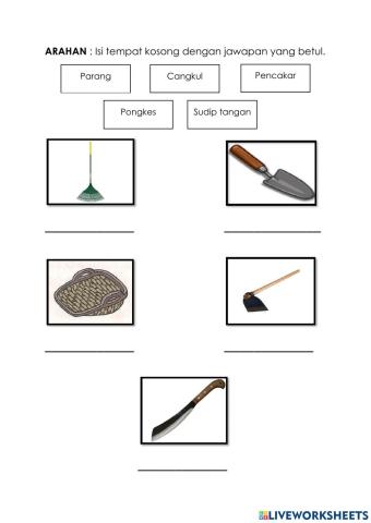Menamakan alatan dan bahan