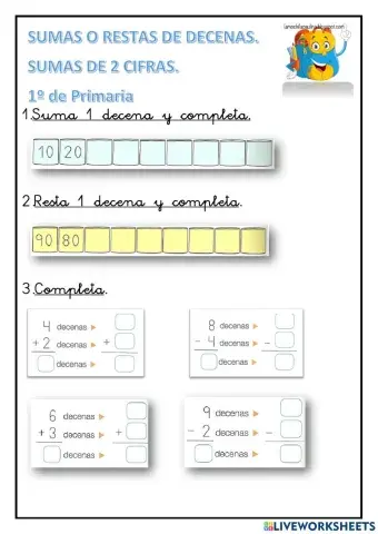 Suma y resta de decenas