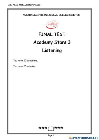 Final test - as 3 - listening