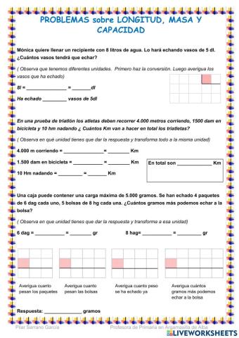 Problemas con mediddas