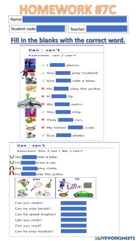 L1.CH13. Can - can't