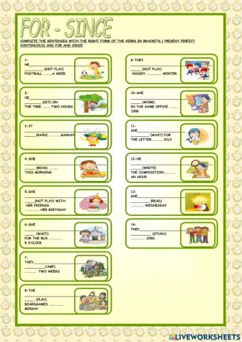 Present perfect progressive