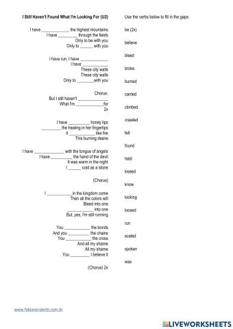 I Still Haven't Found What I'm Looking For (U2)