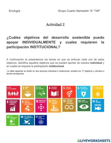 Objetivos del desarrollo sostenible
