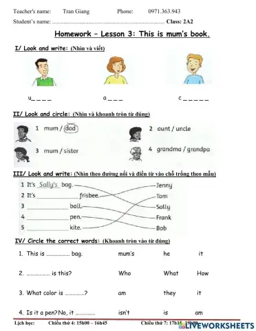 3. this is my mum's book