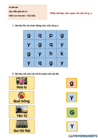 Lam quen chu cai g-y