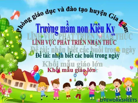 Nhận biết các buổi trong ngày