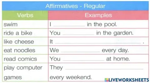 Affirmatives - Regular