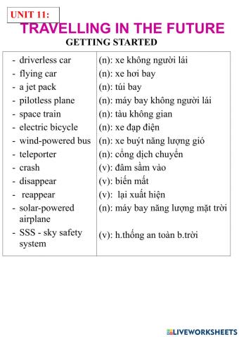 English 7-unit 11- getting started