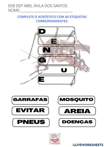 Acróstico Dengue