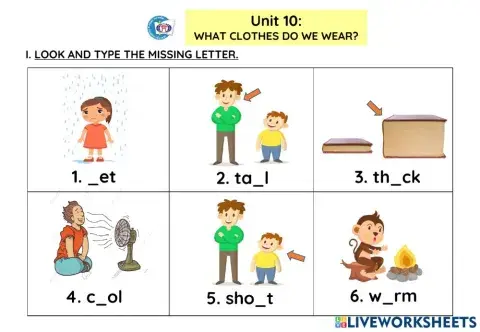 Unit 10: What clothes do we wear?