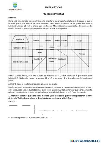 Prueba escrita semejanzas