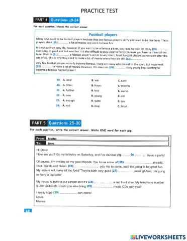 KET practice exercise part 4
