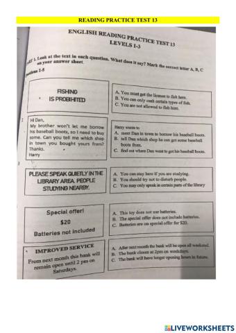 Tieng anh a2-reading-test 13