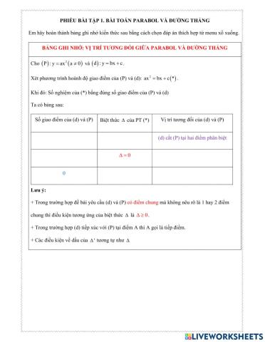 Tiết 249. phiếu 1