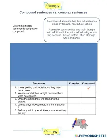 Compound and Complex Sentences