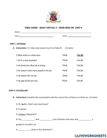 JUNIORS 2-FINAL EXAM