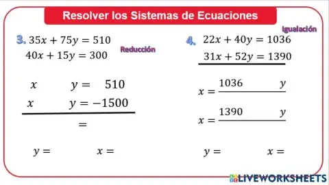 Sistemas de Ecuaciones 2