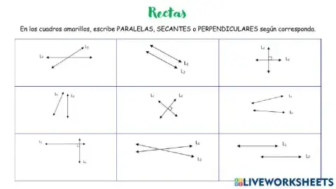 Rectas paralelas secantes y perpendiculares