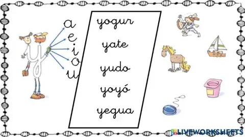 Lee y relaciona el dibujo con la palabra