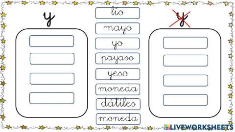 Contiene Y y no contiene Y