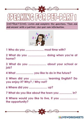 Speaking for pet part 1