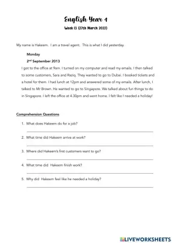 Reading Comprehension