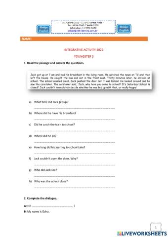 Y3-Integrative activity -2022