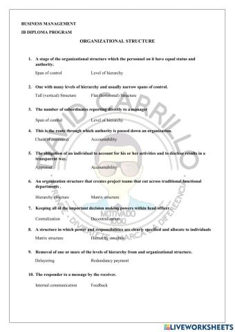 Organizational structures