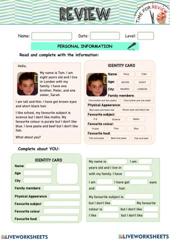 Personal Information