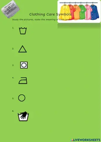 Clothing Care Symbols