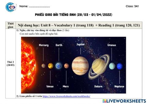 Vocab 1 + Reading 1 Unit 8