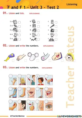 FF 1 - Unit 03 - TEST 2 - Listening