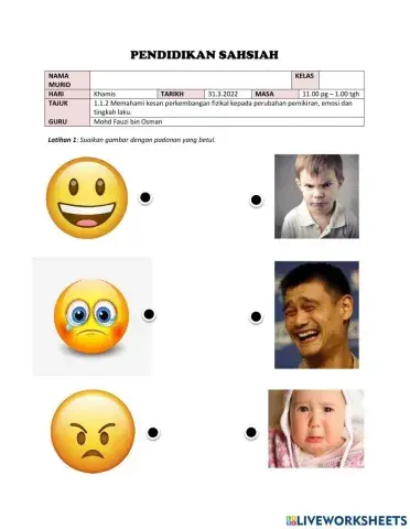 1.1 Kemahiran Meningkatkan Perkembangan Fizikal.