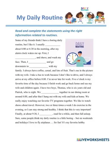 REading Daily Routine