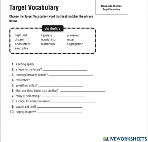 Vocabulary