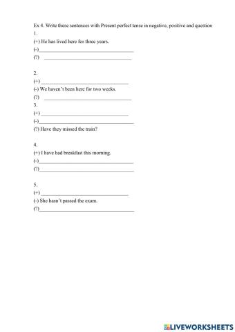 Present pefect test full