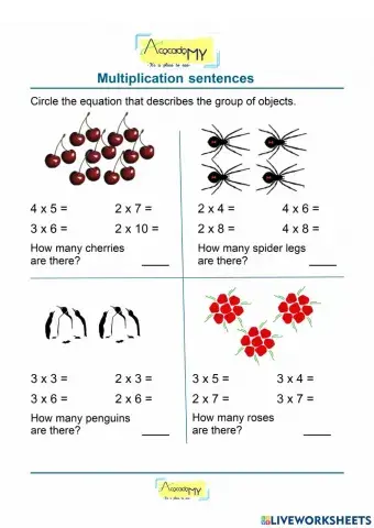 Multiplication Sentences