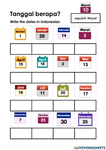 Tanggal (Dates)