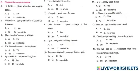 Sm sd 5 english articels a, an the 3