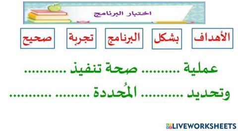 اختبار البرنامج