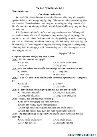 Ôn tập cuối năm