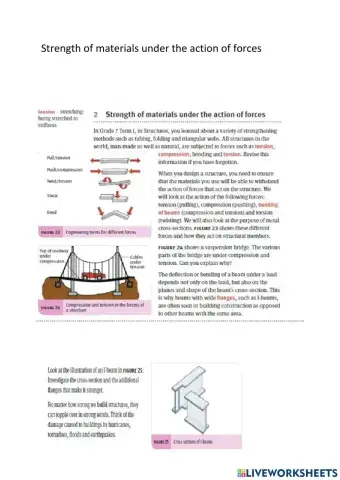 Strength of Material Under the action of forces