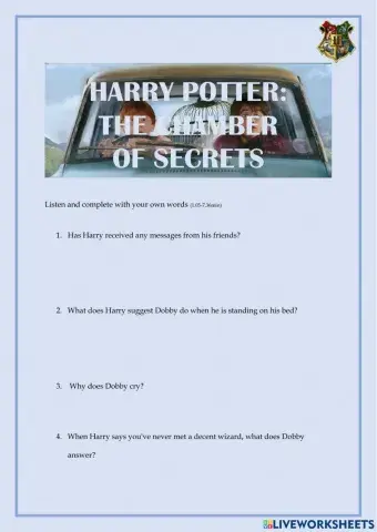 Harry Potter: chamber of secrets