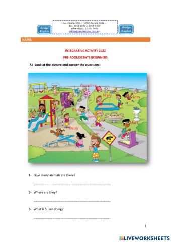 Integrative activity-pre ad b