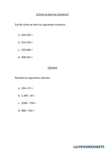Cómo se leen los números