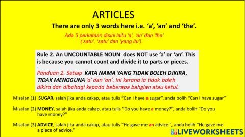 Rule 2 - Articles