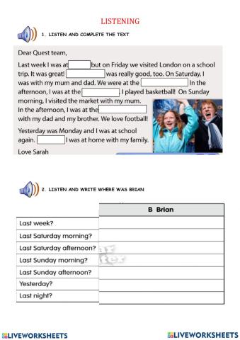 Past simple - Was-were