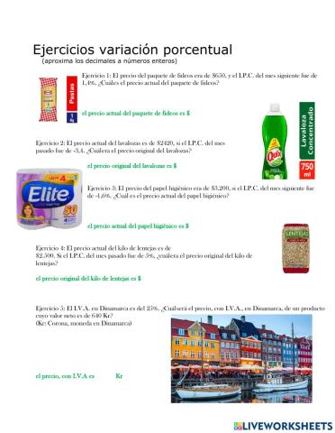 Variaciones porcentuales