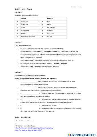 Band 2 (Core 2) - Unit 44 - Set 2